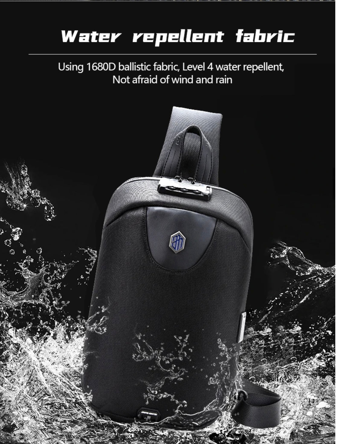 Waterproof,Anti-Theft Chest Bag