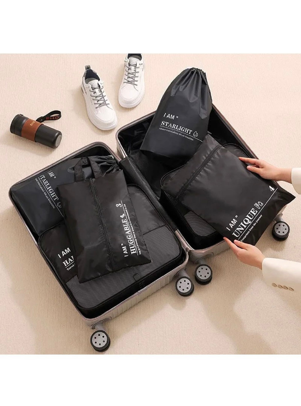 6 Pcs Polyester Travel Clothes Sorting & Organizing Makeup & Toiletry Storage
Bags