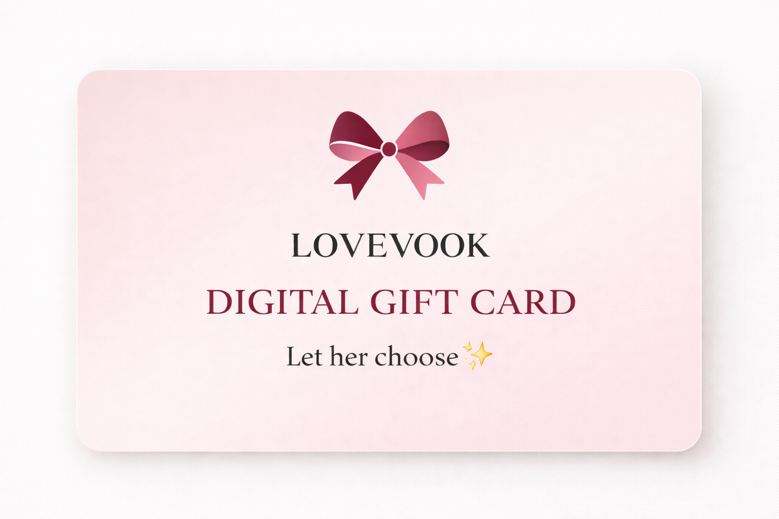 Lovevook Gift Card " Valentine Edition "
