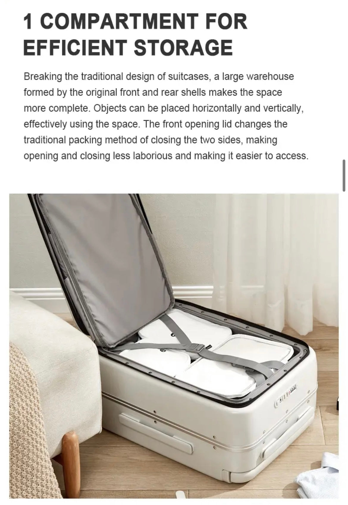 White Mixi Carryon/Cabin Fit (10kilos)