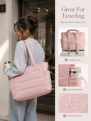The Rosalie Tote (2pcs)- Blush Pink. 15.6✳️