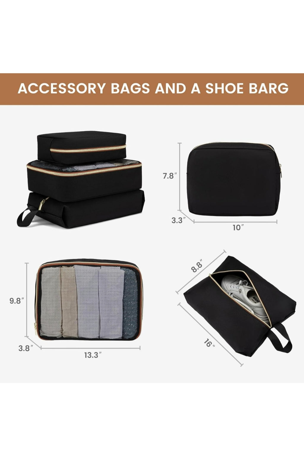 Jetsetter Carry-On By Lovevook (20inch) with 3 pcs Organizers