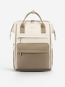 The Aurelia – Cream & Taupe , 17"laptop Backpack