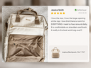The Aurelia – Cream & Taupe , 17"laptop Backpack