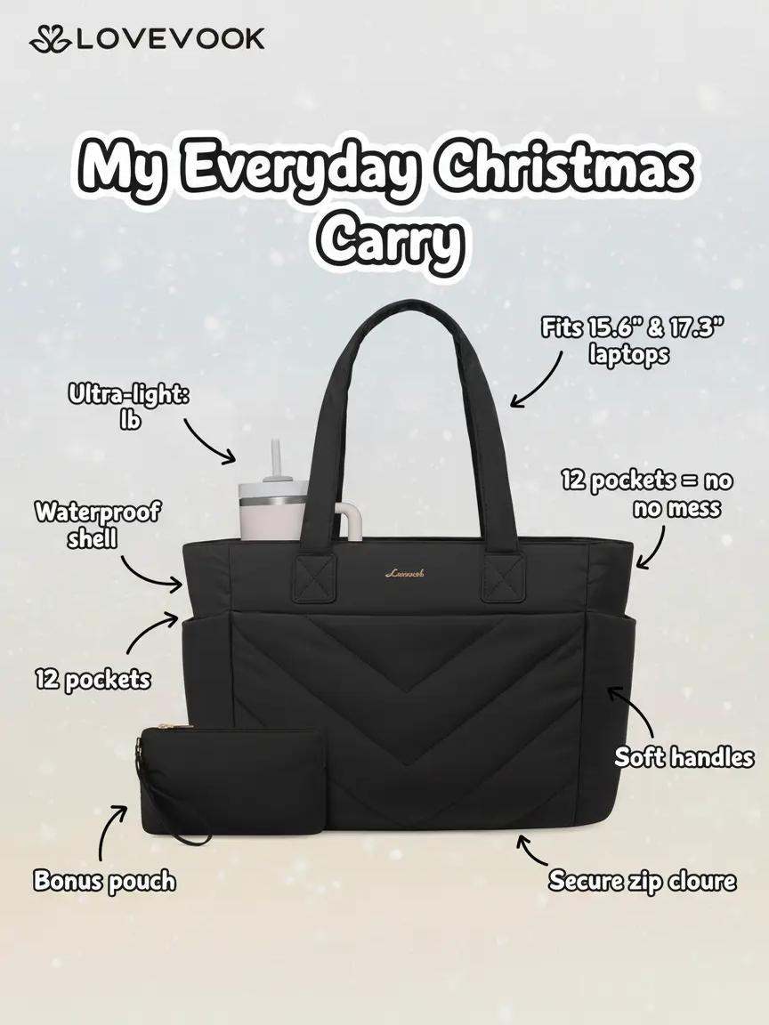 2Pcs Lightweight puffy Tote Bag( 15.6inch ) 💕 2026 Design