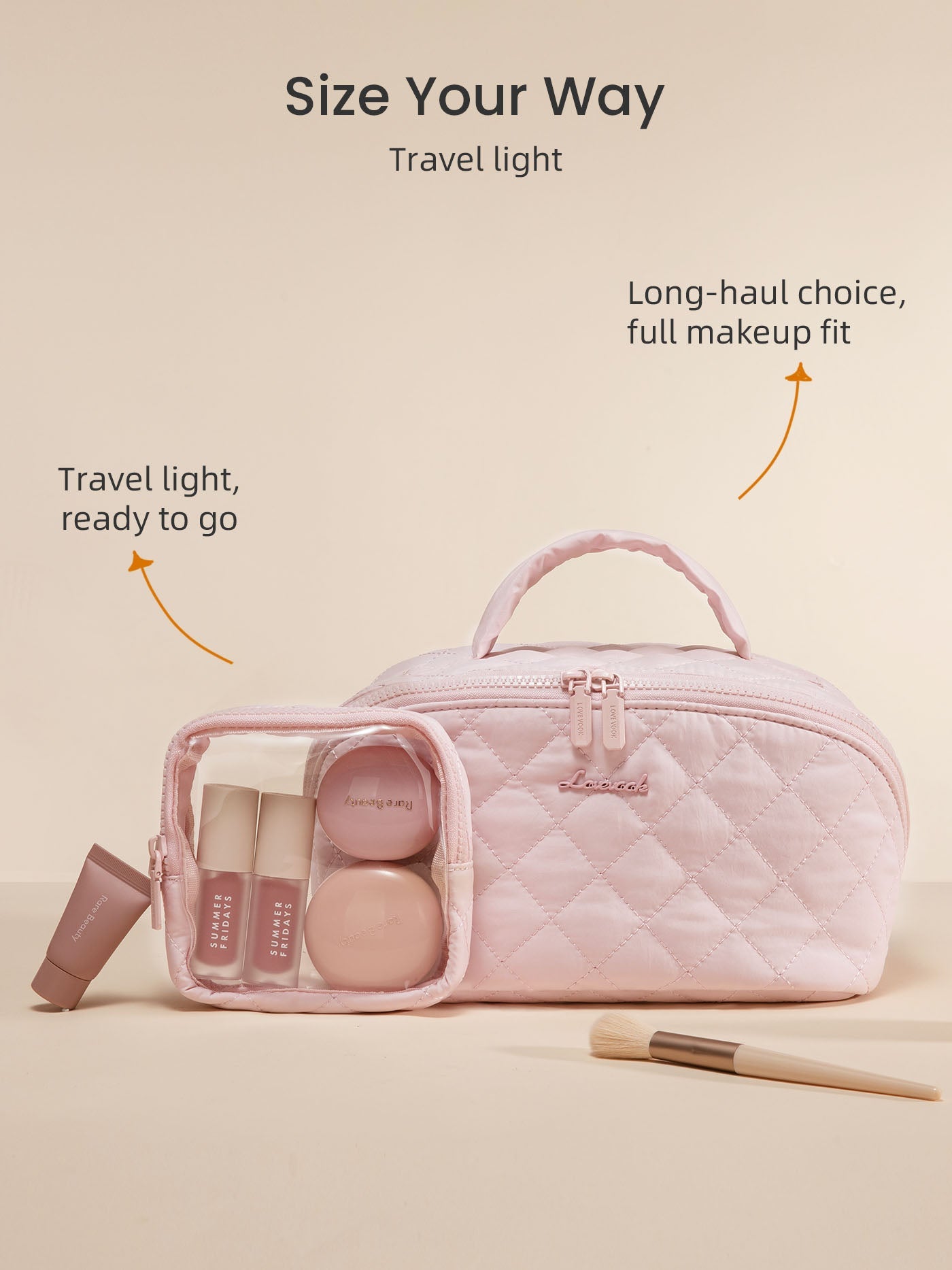 She is Beautiful ( 2 PCs Make up bag)By lovevook ✨🩷