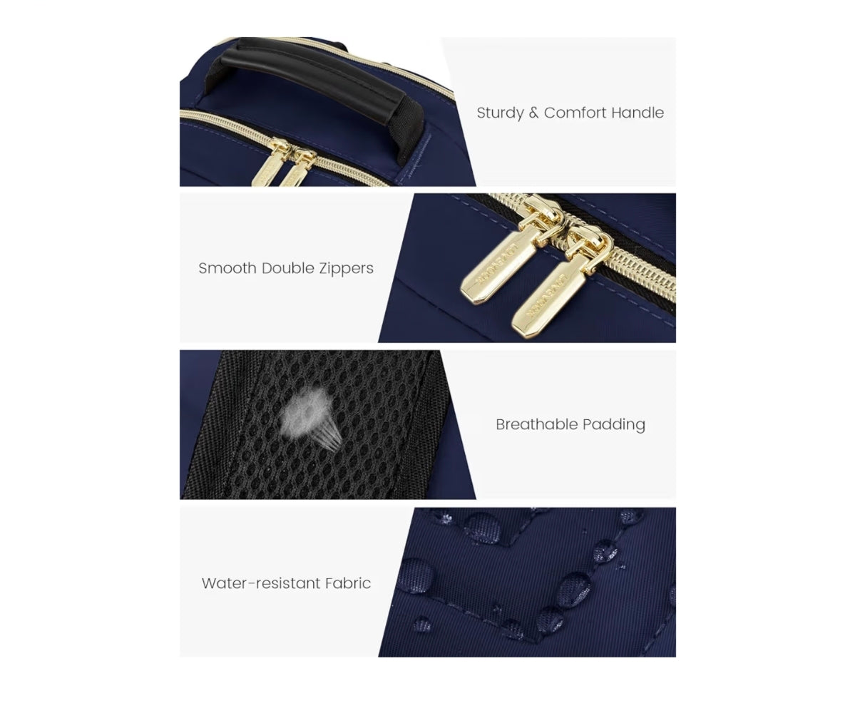 Lovevook 15.6" Navy Waterproof Laptop Backpack | Work & Travel Bag🌟