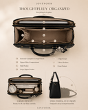 Lovevook Noir Élitaire Tote (15.6”)External Laptop Compartment.