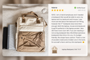 The Aurelia – Cream & Taupe , 17"laptop Backpack