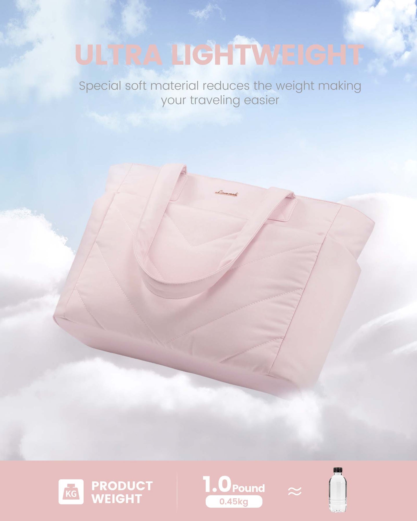 2Pcs Lightweight puffy Tote Bag( 15.6inch ) 💕 2026 Design