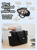 2Pcs Lightweight puffy Tote Bag( 15.6inch ) 💕 2026 Design