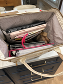 The Aurelia – Cream & Taupe , 17"laptop Backpack