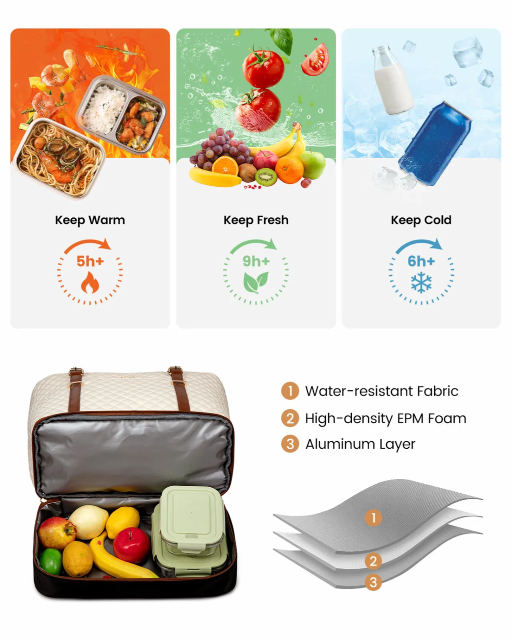 Grace Quilted Tote (15.6 inch) 🤍