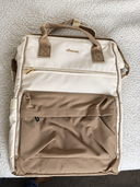 The Aurelia – Cream & Taupe , 17"laptop Backpack
