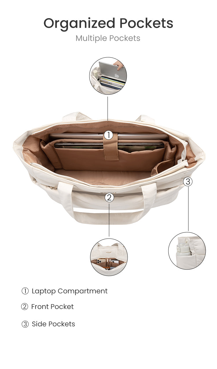 2Pcs Lightweight puffy Tote Bag( 15.6inch ) 💕 2026 Design